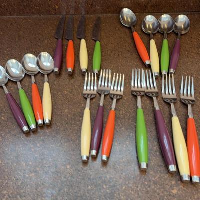 Four Piece Set Of Flatware, Missing One Small Fork