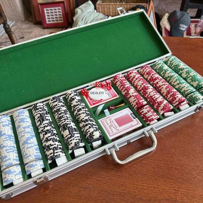 Poker Chip Dealer Set