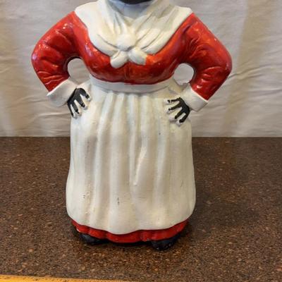  Painted Cast Iron Mammy Bank