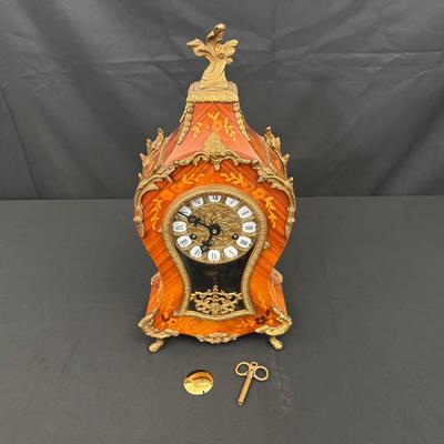 Hermle Mantel Clock | Louis XV Style French Rococo Case with Ormolu Mounts | German Movement