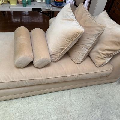 Velvet Sectional Sofa With Cushions & Bolster Pillows