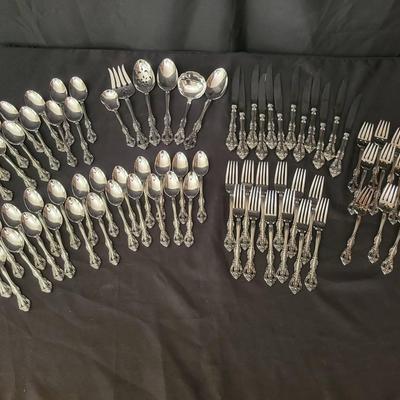 Oneida Community Flatware Set | Michelangelo Pattern | Service for 12 Plus Serving Pieces