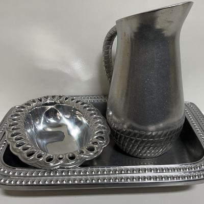 “Wilton Armetale” Serving Tray and Pitcher