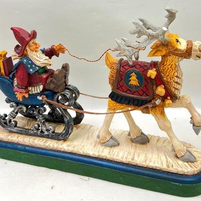 Vintage “David Frykman” Santa Sleigh Figurine