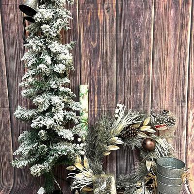 “Balsam & Fir Trading Co.” Flocked Tree & Holiday Decor