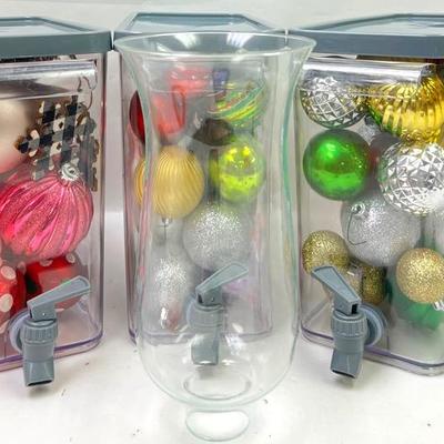 Collection of Ornaments & Hurricane Shade