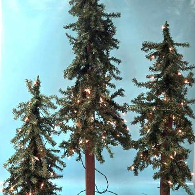 Artificial Alpine Pre-lit Trees