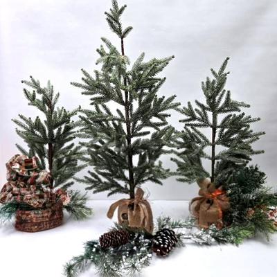 Decorative Tabletop Trees with Frosted Appearance 