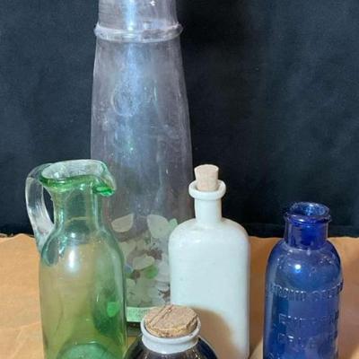 Vintage bottles glass ceramic