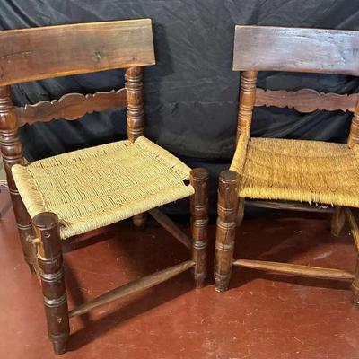 Rush seat chairs for restoration