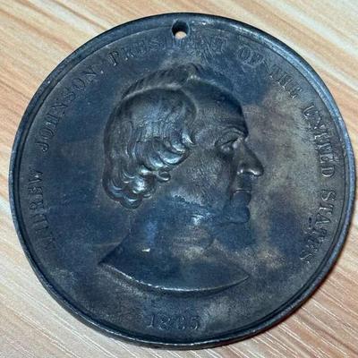 Andrew johnson indian peace medal 1865 other