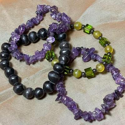 Beaded bracelets amethyst others