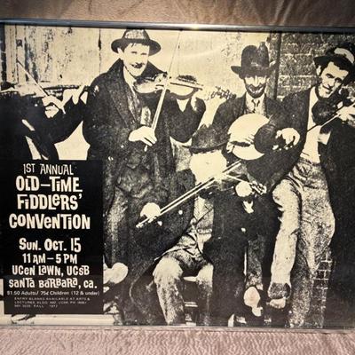1972 old time fiddler s convention poster