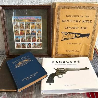 Western theme collectibles stamps books