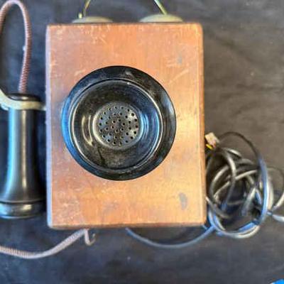 Antique american bell co wood wall telephone ( converted)