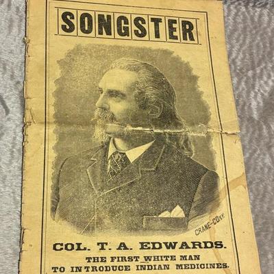 Antique col t. a. edwards song book