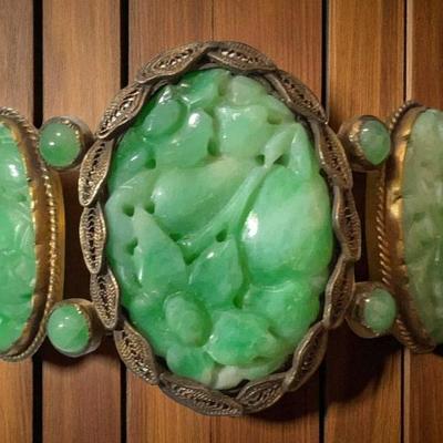 Jadeite link bracelet