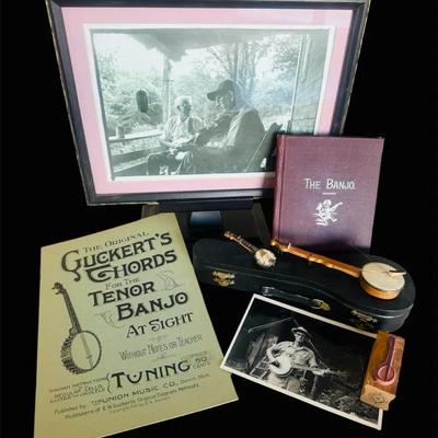 Vintage banjo fiddle collectibles