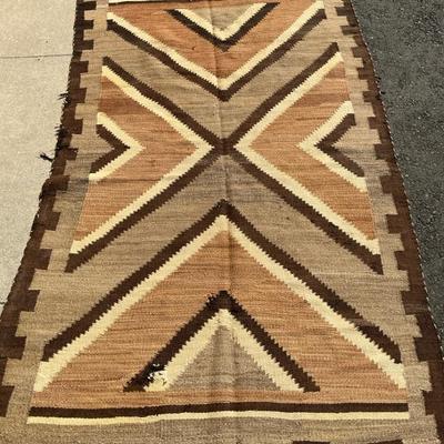 Southwestern Geometric Pattern Rug, Vintage 