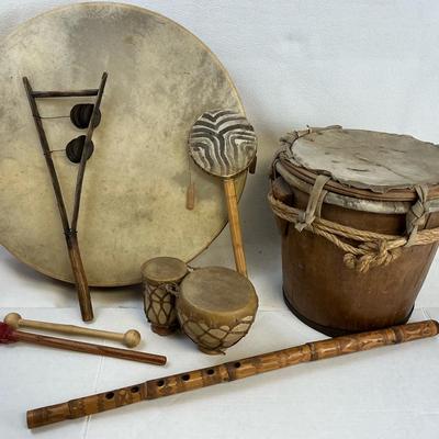 Ethnic Percussion Instruments From Far Away Lands, 6 Pcs