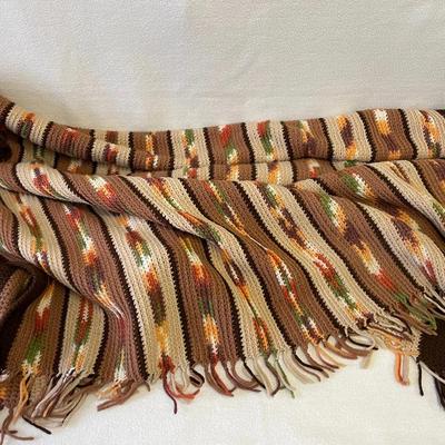 Handmade Crochet Fringe Blanket Throw 