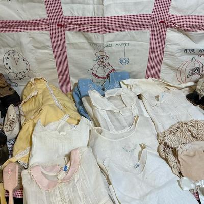 Baby Clothes, Shoes, Quilt And More, Vintage, 20 Pcs