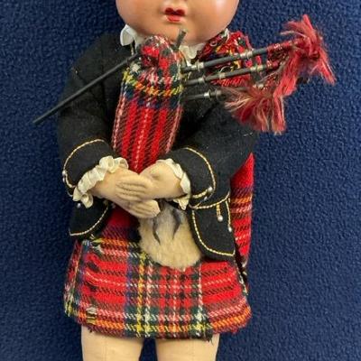 Vintage Tartan Composition Doll