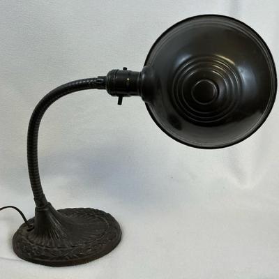 Art Deco Gooseneck Desk Lamp, Vintage