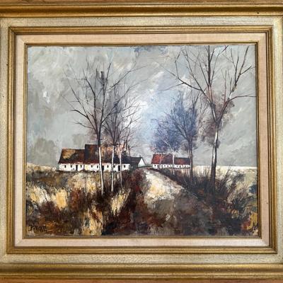 Countryside Oil Painting Framed