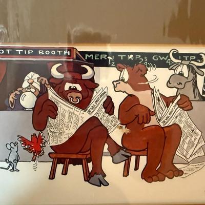 Robert Marble “Bulls & Bears” Signed Numbered With COA