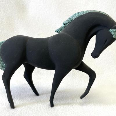 Hagen Renaker Black Bisque Horse, Circa 1959