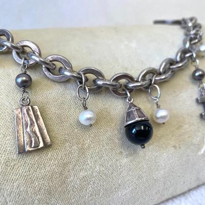 Sterling Silver MFA Charm Bracelet 