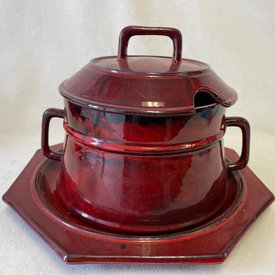 California Pottery Mid Century Modern Soup Tureen And Platter
