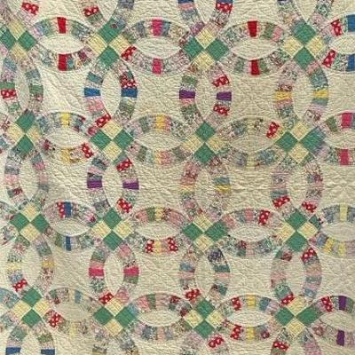 Antique Double Wedding Quilt