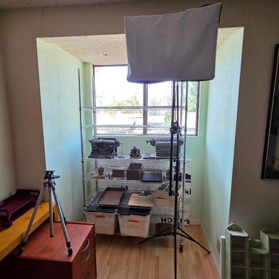 Photography and studio equipment, vintage typewriters 