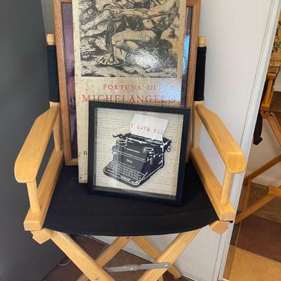 Sale Photo Thumbnail #84: Director chair and art 