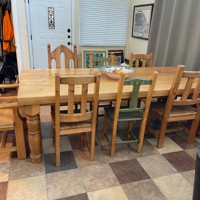 Pine dining table  