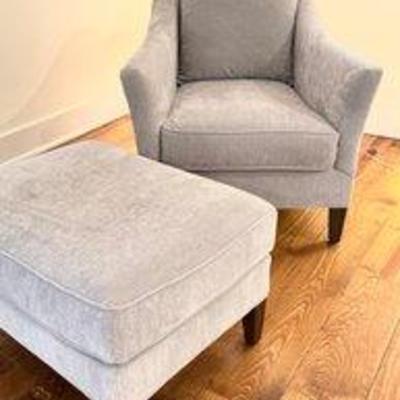 Crate and Barrel Chair and Ottoman