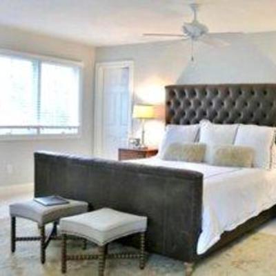 Restoration Hardware Chesterfield Leather Bed King 