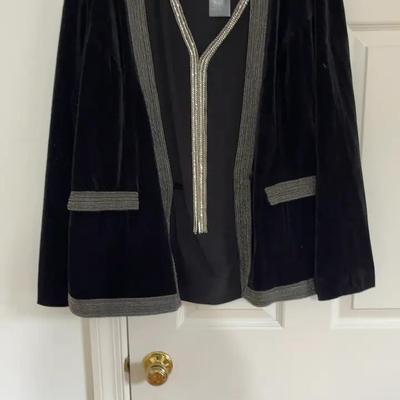 MSK Black Velvet Embellished Jacket