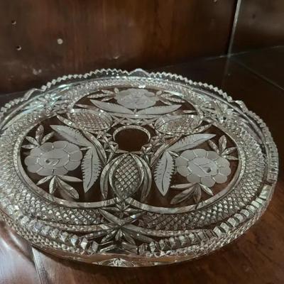 Cut Chrystal Platter