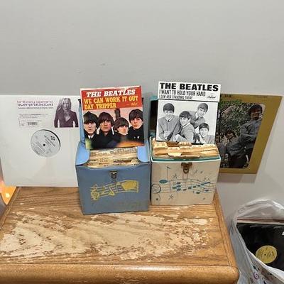 Assortment of Vinyl Records - LPs and 45s