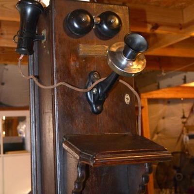 Sale Photo Thumbnail #261: Old Rotary Dial Wall Phone 