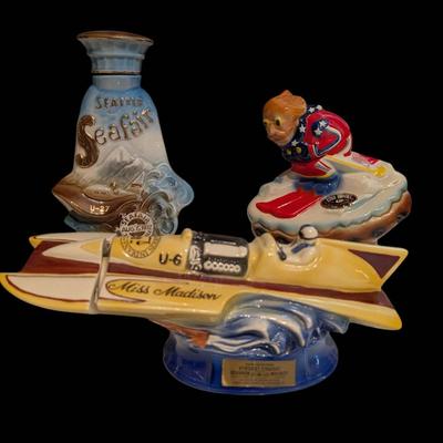 A Charming Trio of Vintage Alcohol Decanters