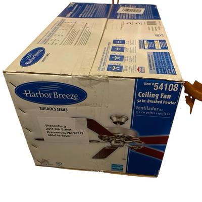 New Harbor Breeze Ceiling Fan 52in