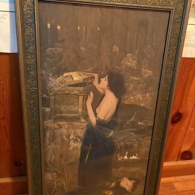 Pandora by John W Waterhouse Framed Print