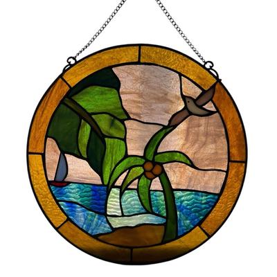 Hanging Stained Glass Trio Lot #1