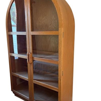 Curved Wood Cabinet Danish Modern Style