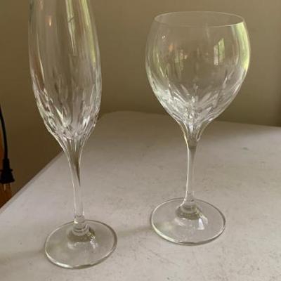 Sale Photo Thumbnail #44: Gorham “ Lyrical “ stemware, pr. of Champagne flutes and 4 wines