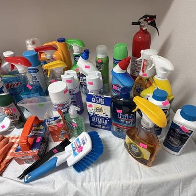 cleaning supplies galore